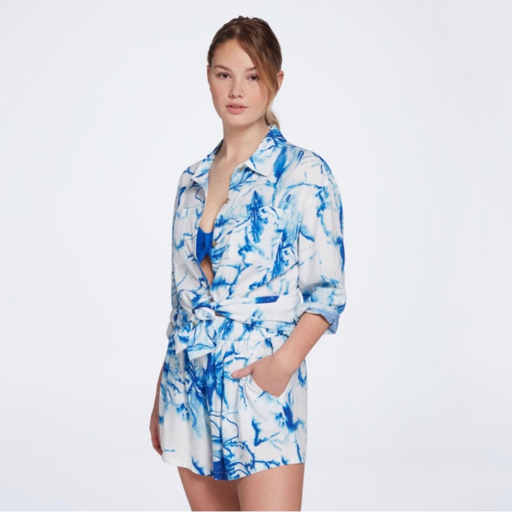 NWOT CALIA Women's Long Sleeve Utility Shirt Cover Up
